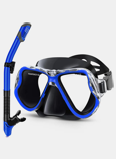 Adults Dry Snorkel Set Panoramic Wide View